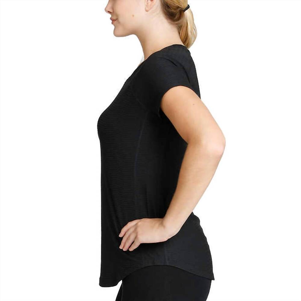 NEW KIRKLAND SIGNATURE kirkland signature womens active v neck textured tee in b